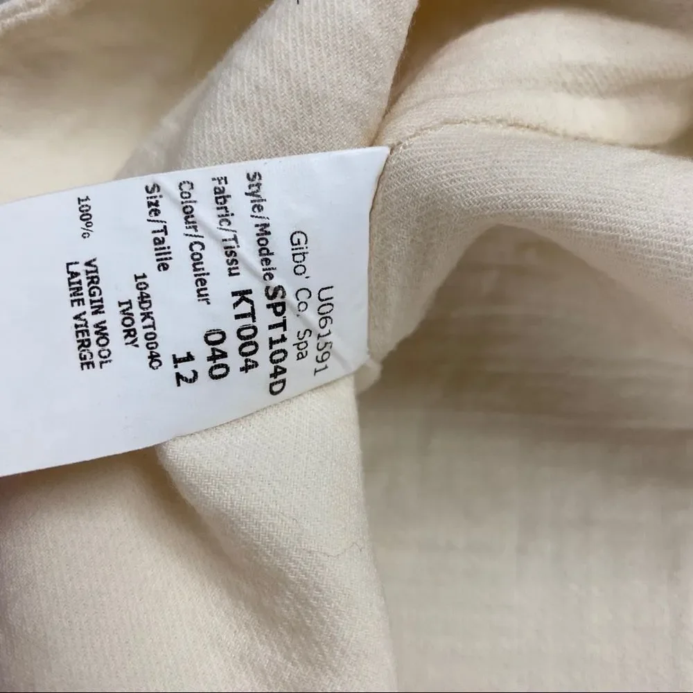 Michael Kors Cream Pencil 100% virgin Wool Skirt